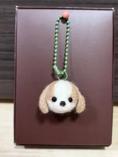 【ハンドメイド】羊毛フェルト　犬　キーホルダー