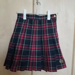 チェック柄プリーツスカート S/160