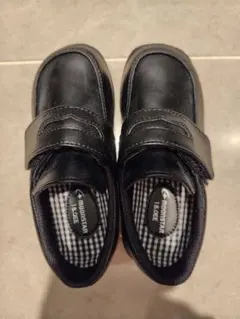 キッズ　ローファー　黒、18cm