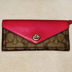 オールドコーチ 長財布 Old COACH エンべロープ フラップ 赤 レア希少 2026年最新】コーチ エンベロープの人気アイテム - メルカリ