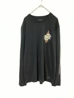 クレイジーシャツ　Crazy shirts　長袖カットソー　メンズM　黒色　綿のサムネイル
