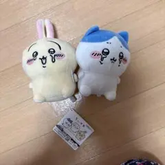 うさぎ、ハチワレ 泣いちゃった ぬいぐるみ 2点セット
