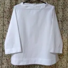 無印良品　コットンブラウス　　　　　　　　　　　　　　　　　ホワイト／サイズ M
