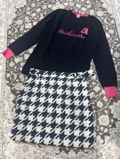 アルチビオ のセットアップキャメルトップ＆前後異柄スカート⭐︎36archivo