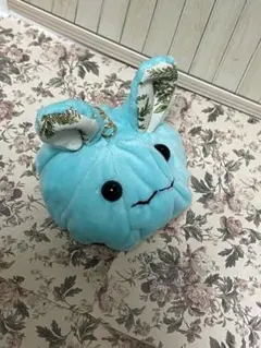 ミントグリーンのうさぎぬいぐるみキーホルダー