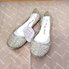 グリッター フラットシューズ