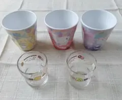 【5点セット】サンリオ メラミンカップ＆ミスド すみっコぐらし つよいこグラス