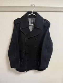 DIESEL ブラック　ニット　ピーコート S ダークウェア