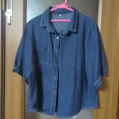 デニム 半袖シャツ Mサイズ ポケット付き