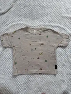 公園柄ベージュTシャツ 90