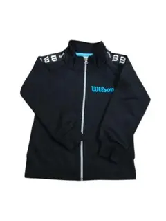 120cm　Wilson　刺繍ロゴ　ジャージ　男の子　ジップアップ　袖ライン