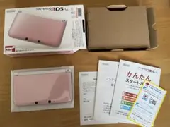 ニンテンドー3DS LL ピンクXホワイト 本体ケース付き