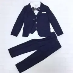 キッズスーツ100 男の子フォーマルベスト４点セット キッズ 子供用スーツ100