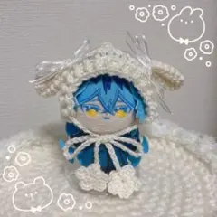 【8cm】ほわぬいサイズ　ぬい服　帽子　垂れ耳ボンネット