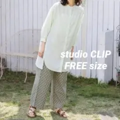 studio CLIP みんなでつくった大人の小技バンドカラーチュニックシャツ