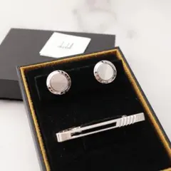 未使用 dunhill カフス ネクタイピン カフリンクス ダンヒル ボタン