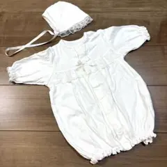 ベビー　セレモニードレス　帽子付き　退院着　新生児　リボン