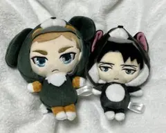 進撃の巨人　エルヴィン　リヴァイ　ぬいぐるみマスコットセット　あにまるっこ
