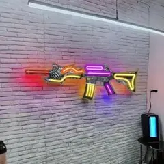 【New最安値セール】 AK47型看板 LEDネオンサイン管・ヴィンテージg