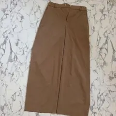 ユニクロ ベージュ ワイドパンツ Mサイズ