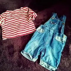 コムサのデニムロンパース