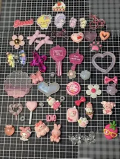 NO.1 ハンドメイド　デコパーツ　ピンク系セット