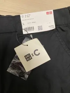 UNIQLO C ユニクロ ワイドテーパードパンツ L ブラック 新品未使用