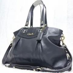 COACH コーチ F13759 レザー ギャザー トートバッグ ワンショルダー COACH コーチ F13759 レザー ギャザー トートバッグ ワンショルダー