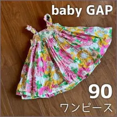 USED使用品 baby GAP 花柄ワンピース パニエ付 90