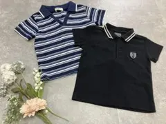 COMSA ポロシャツ2点セット（ストライプ・ブラック）