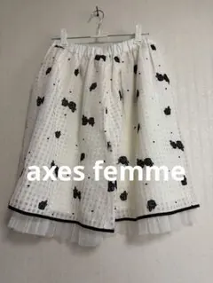 axes femme アクシーズファム ギンガムチェック バラ フレアスカートのサムネイル