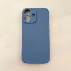 iPhone16 ケース ソフトケース 青 くすみブルー 新品未使用