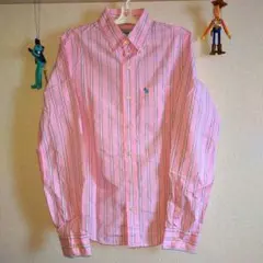 Abercrombie and Fitch ピンク ストライプ 長袖シャツ M