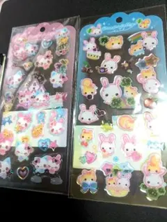 ドロップジェリーシール　ふわふわらびちゃん　まじかるみゅーちゃん　シール