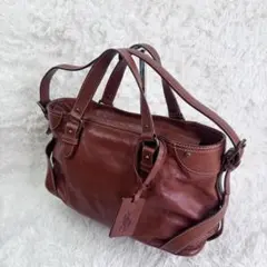 【希少】ラルフローレン オールレザー 2WAY トートバッグ ブラウン