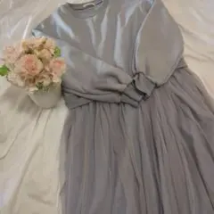 異素材ワンピース