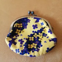 ino-kichi 花柄波模様 コインケース