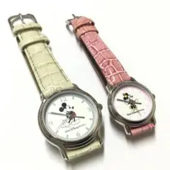 【激レア！・電池交換済み】WDW ミッキーマウス&ミニーマウス ペア 腕時計