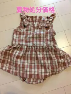 POLO Baby ブラウン系チェック ワンピース