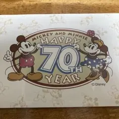 【未使用品】ディズニー　Disney ハガキ　葉書　ミッキー&ミニー　70周年