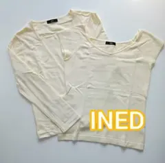 ★INED / イネド　半袖　ツインニット　アンサンブル　レーヨン