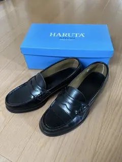 美品 HARUTA ブラックレザー ローファー
