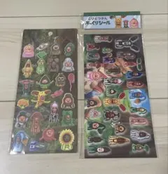 こびとづかん　ぷっくりシール　づかん　フロッキーシール　２点　クーリア　オスト