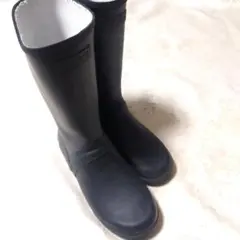 MONTRRE キッズ用ゴム製ブラックネイビー長靴　22㎝