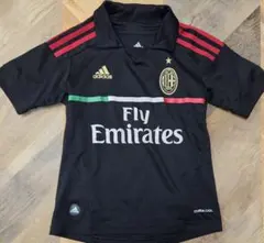 ACミラン adidas アディダス シャツ 黒 130cm