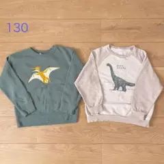 130cm トレーナーセット　男の子　恐竜