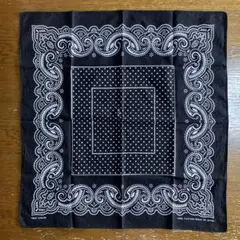 日本製 100%コットン 黒バンダナ　COLLECTORS