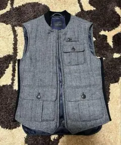 美品　　ZARA ウール混紡 グレー ノースリーブベスト