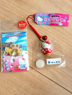 ハローキティ ストラップ ピンバッチセット