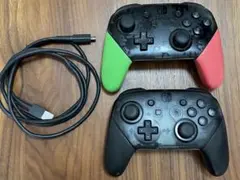 ハ*ク様 ニンテンドーSwitch(初代) Proコントローラー純正２個セット